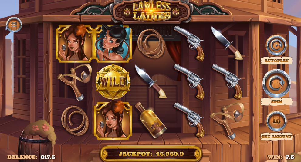 Lawless Ladies Slot Review Screenshot