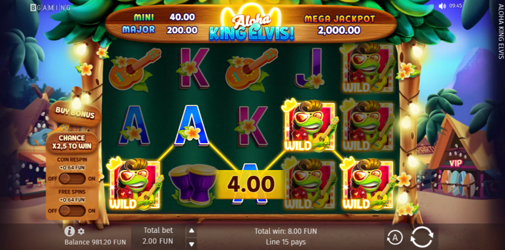 Aloha King Elvis Slot Game Review 2023