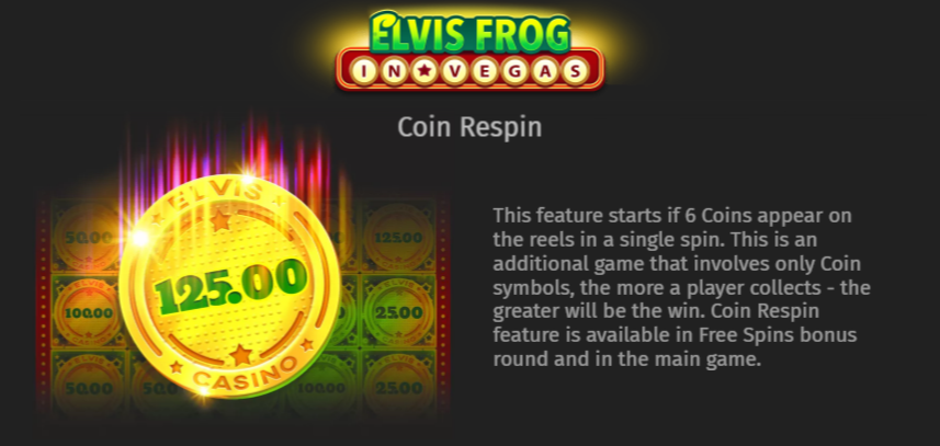 Elvis Frog in Vegas Coin Respin