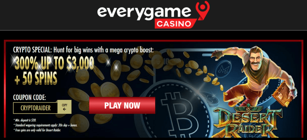 EveryGame Casino Bitcoin Bonus