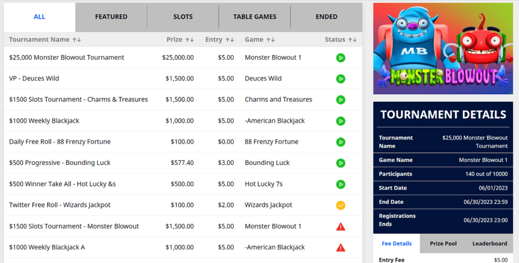 GT Bets Casino - Table Games