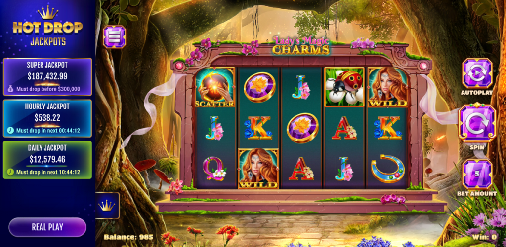 Lady's Magic Charms Hot Drop Jackpot Slot Review @ Slotslv