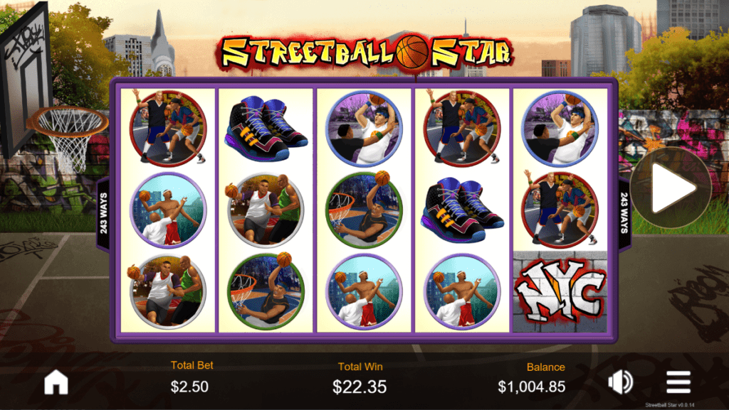 Streetball Star Slot @ Cafe Casino