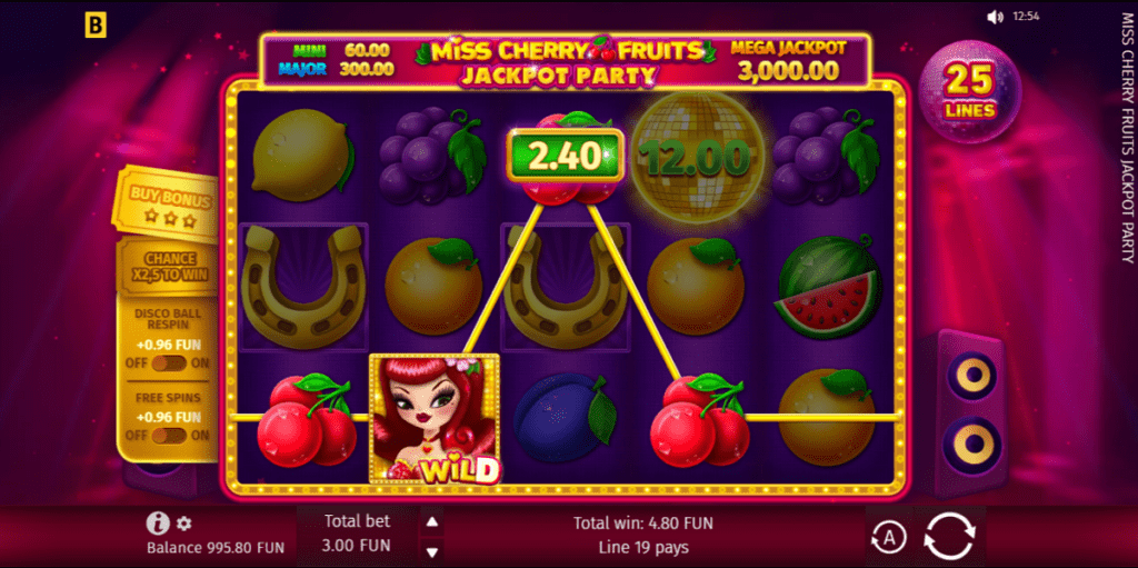 Miss Cherry Fruits Jackpot Party