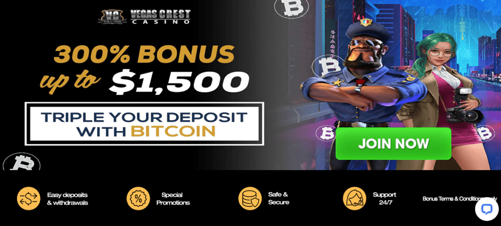 Vegas Crest Casino Bitcoin Bonus