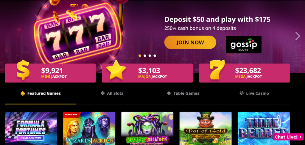 Gossip Slots Casino Review