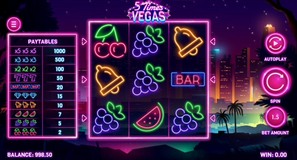 5 Times Vegas - High RTP Online Slots