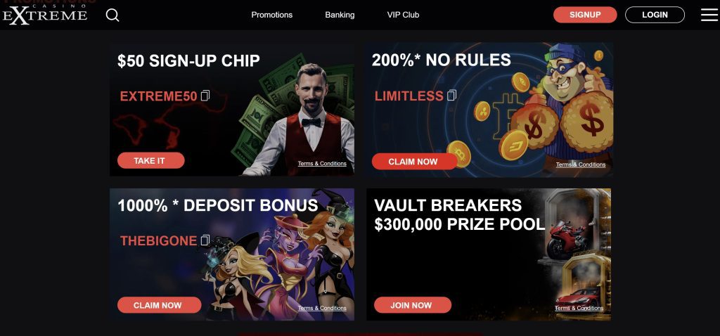 Casino Extreme Bonuses