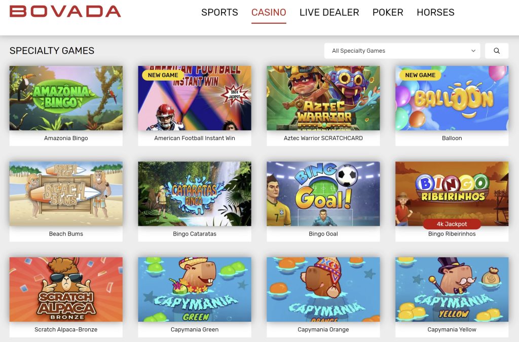 Online Casino Specialty Games